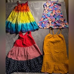 Isaac Mizrahi Girls' Bright Multi-Pattern Dress Bundle with Mustard Dress